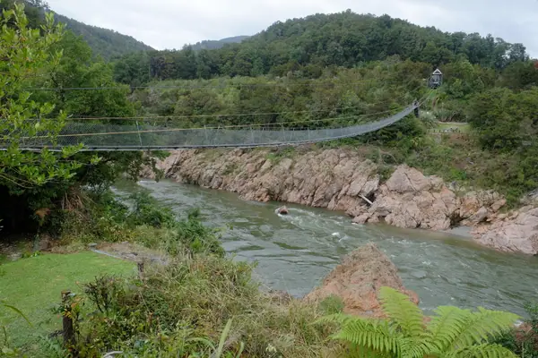 Suspension bridge across Buller River